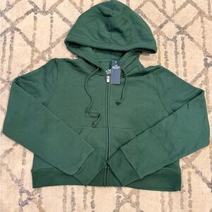 Hollister Forest Green Zip-up Hoodie